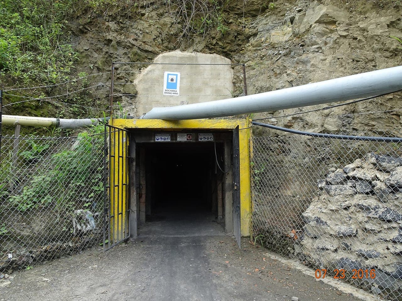 Mine portal at the La Pita emerald mine, Boyaca, Colombia, in the same Muzo Formation emerald belt as the historic Muzo and Chivor mines