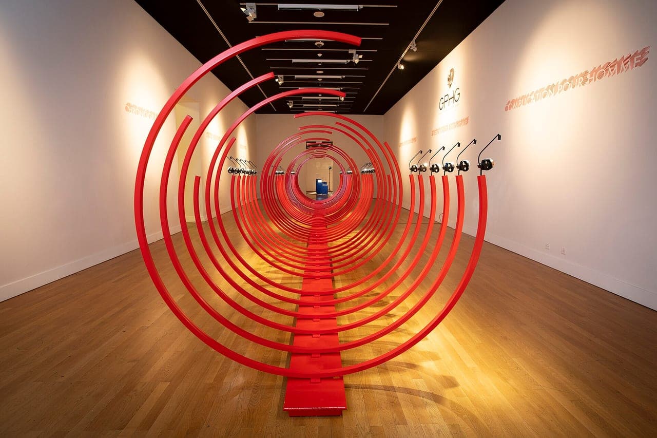 The Grand Prix d'Horlogerie de Geneve (GPHG) exhibition in Geneva — the watch displays and installation of the field's most prestigious awards