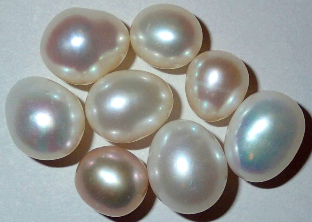 Cultured pearls — strands and loose pearls — the signature material of Ginza