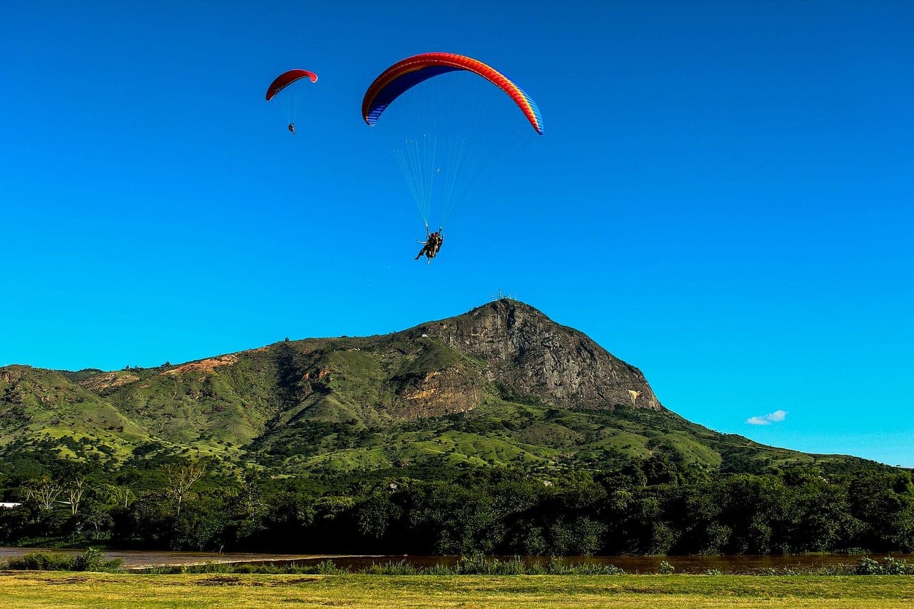 Pico da Ibituruna overlooking Governador Valadares, Minas Gerais, Brazil's historic trading and mining region for aquamarine, tourmaline and topaz