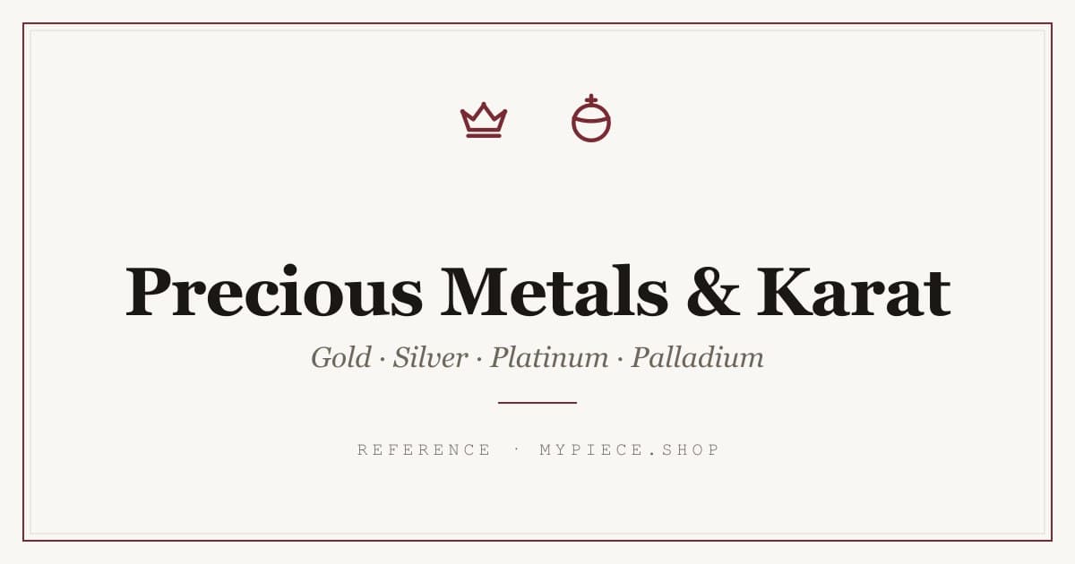 Precious Metals and Karat - MyPiece